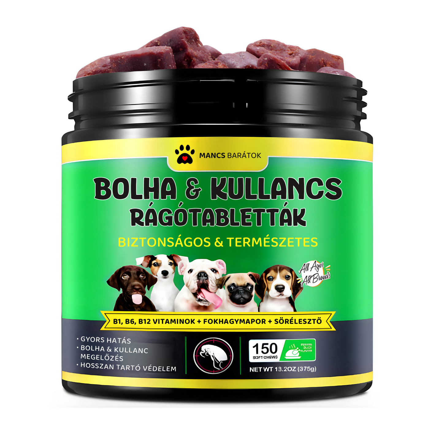 Bolha és Kullancs Gátló Rágótabletták